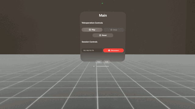 Isaac Lab teleoperation of a bimanual dexterous robot with CloudXR