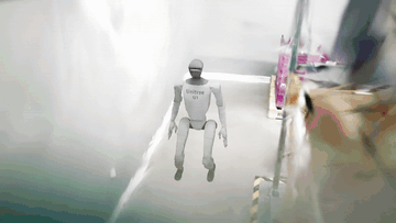 COMPASS training with a G1 robot in the Galileo scene