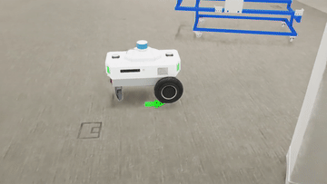 COMPASS training with a Carter robot in the XGRIDS Wormhole scene